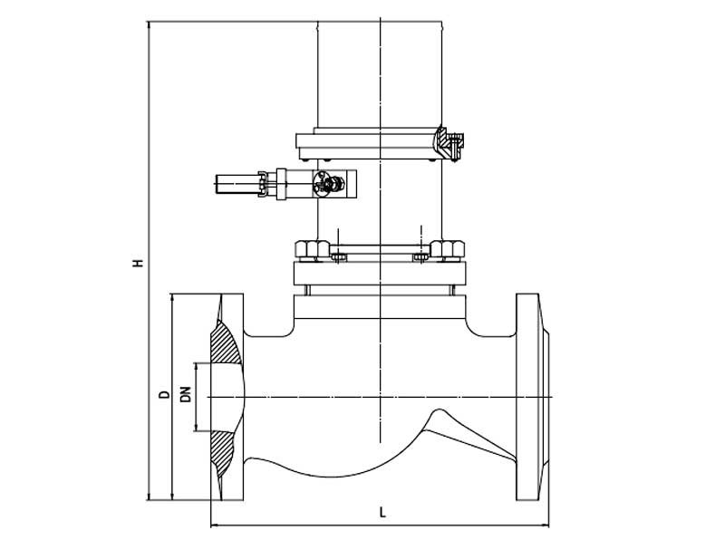 Клапан НЗ УФ 96583-065 - габаритная схема