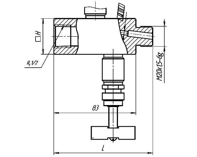 Габаритная схема блока клапанов СК 90003-004